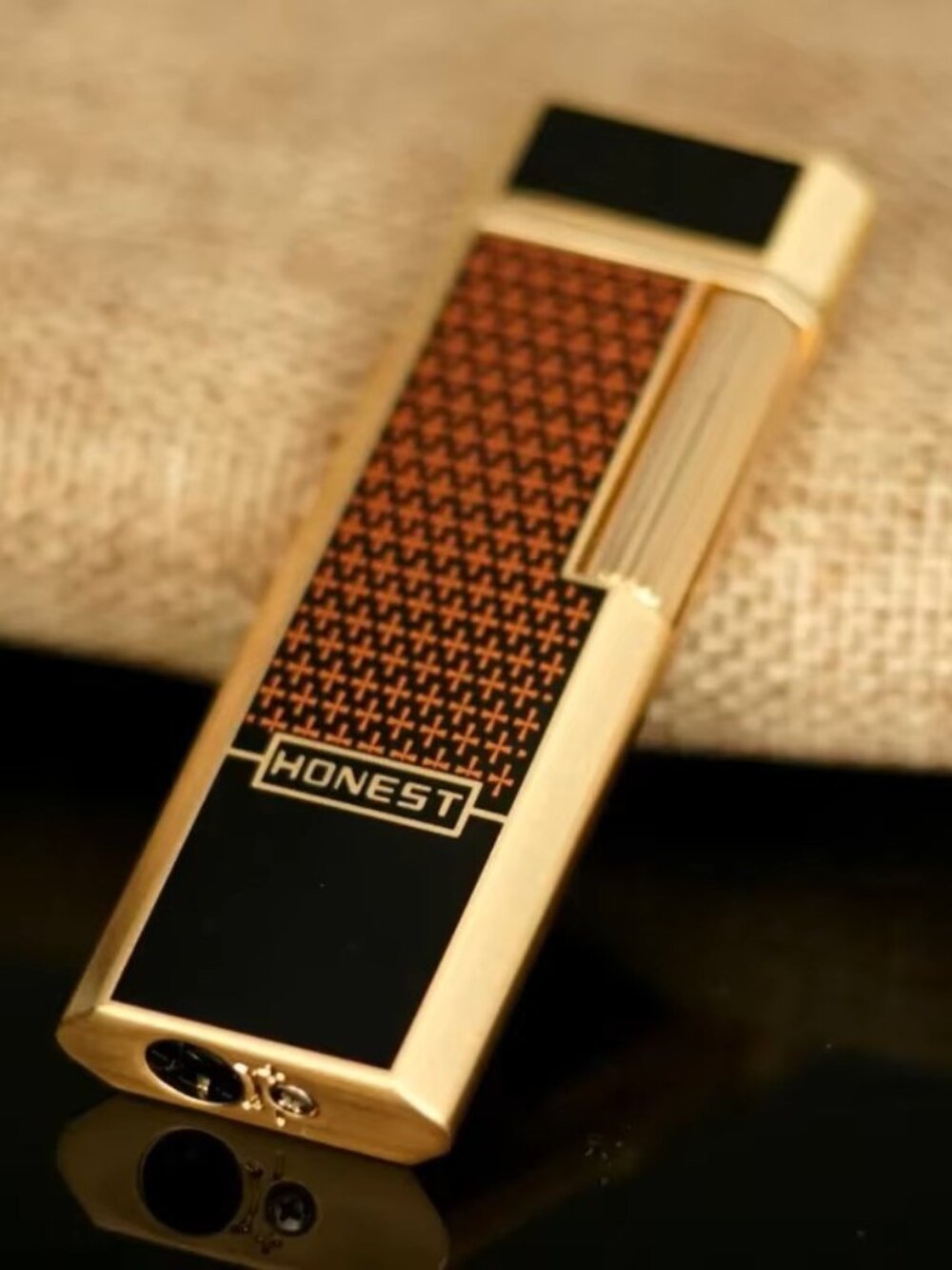 HONEST New Lightweight Boutique Metal Inflatable Lighter with Side Sliding Flint